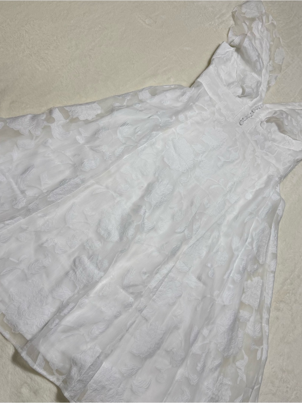 GAL MEETS GLAM Susie Floral Organza Fit & Flare Dress Size 0 - Picture 3 of 10